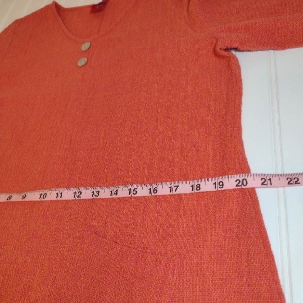 toofan women's orange cotton top size (S) - Picture 7 of 13